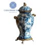 Brass Blue And White Ceramics RA344 SPA035 18x17x44cm