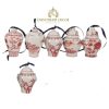 Set of 6 porcelain mini-jar (RED RIBBON) SP001025