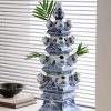 Pagoda Blue White Porcelain Flower vases H57cm