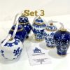 Set of 6 Gold Metalic Mounted Porcelain Mini-Jar (Set 3 ) SP000084