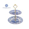 JB Decorative 2 Tier Blue Cake Stand 8+10.5 inch SP00320