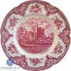 Vintage JB Old Britain Castle, Blarney Castle in 1792 Red Dinner Plate 10.5 inch SP00318