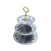 JB Decorative 3 Tier Blue Cake Stand 6+ 8+10.5 inch