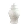 Hand-Carved Fortune Fishes in White Ginger Jar D30xH61cm SP000687