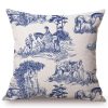 French Traditional Toile de Jouy – Royal Europe Elegant Lady- Canvas Cushion Cover 45x45cm
