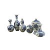 Set of 06-pcs Blue and White Mini Vase Collection H10cm SP000995