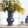 Vase Navy Blue Symmetrically Arranged Design 22x36cm SP000244
