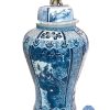 Ming Dynasty Blue White Golden Foo Lidded Temple Big Jar H90cm SP000271