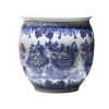 Chinoiserie Blue and White Planter Dia 49 cm x H44cm SP002004