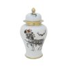 Pure White Grey Horse Limited Ginger Jar D23xH48 cm SP000951